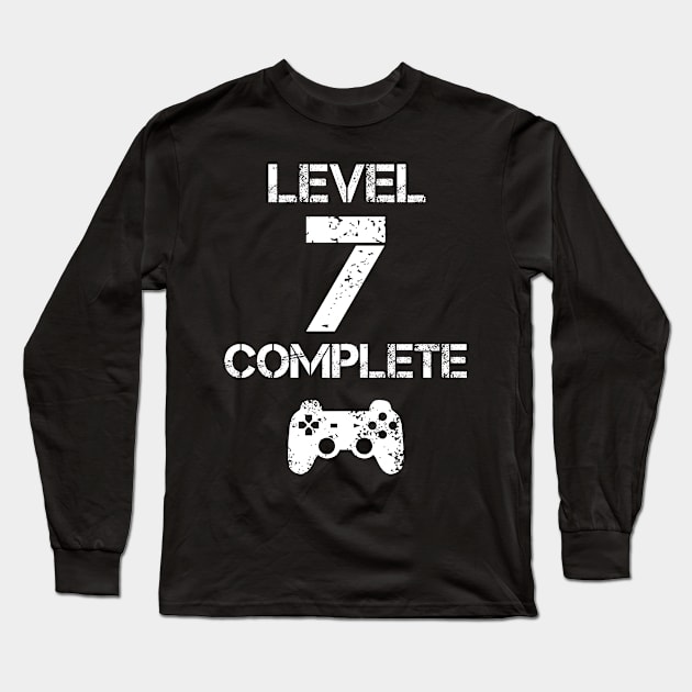 Level 7 Complete T-Shirt - Celebrate 7th Wedding - Gift Long Sleeve T-Shirt by Ilyashop